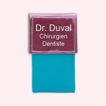 Two-tone Bordeaux flap pouch