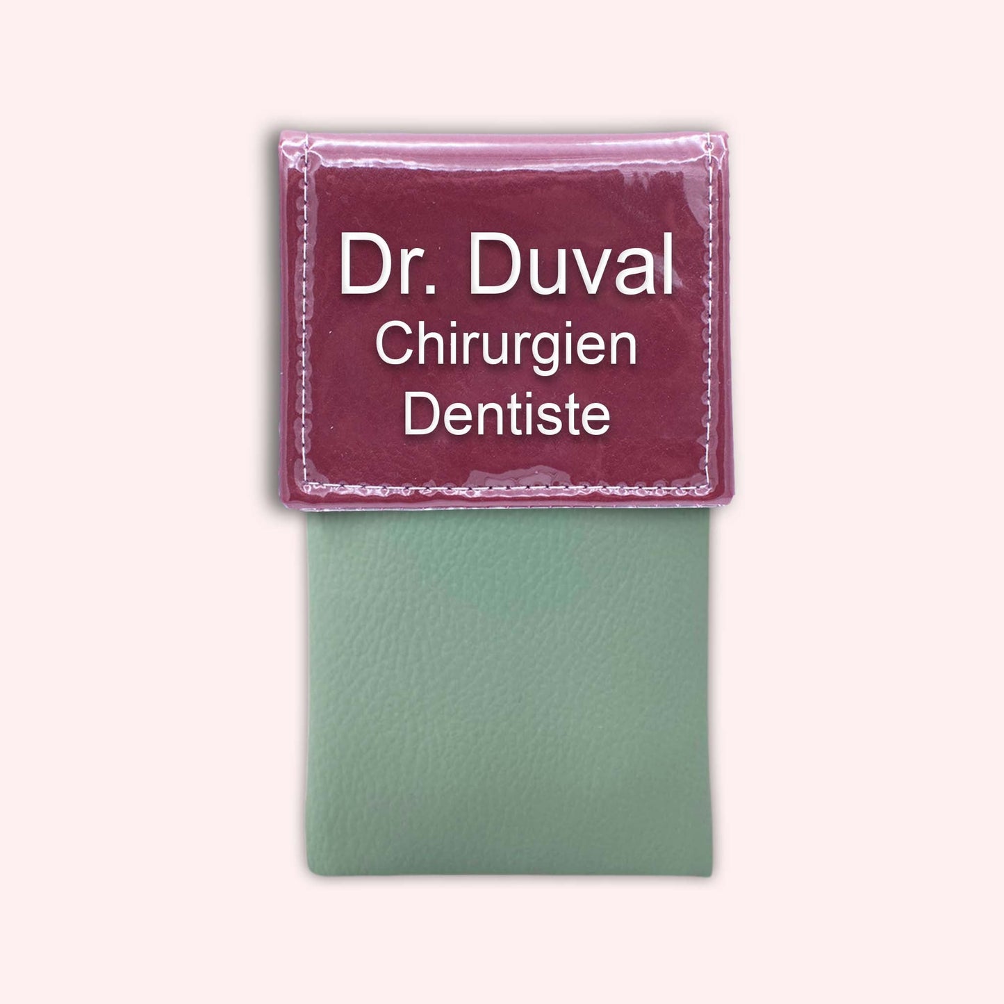 Two-tone Bordeaux flap pouch