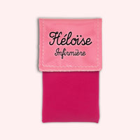 Pochette bicolore rabat Corail