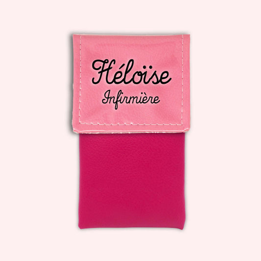Two-tone Coral flap pouch