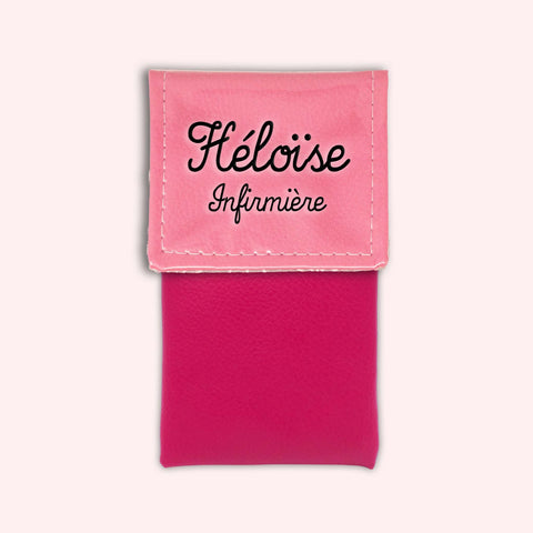 Two-tone Coral flap pouch