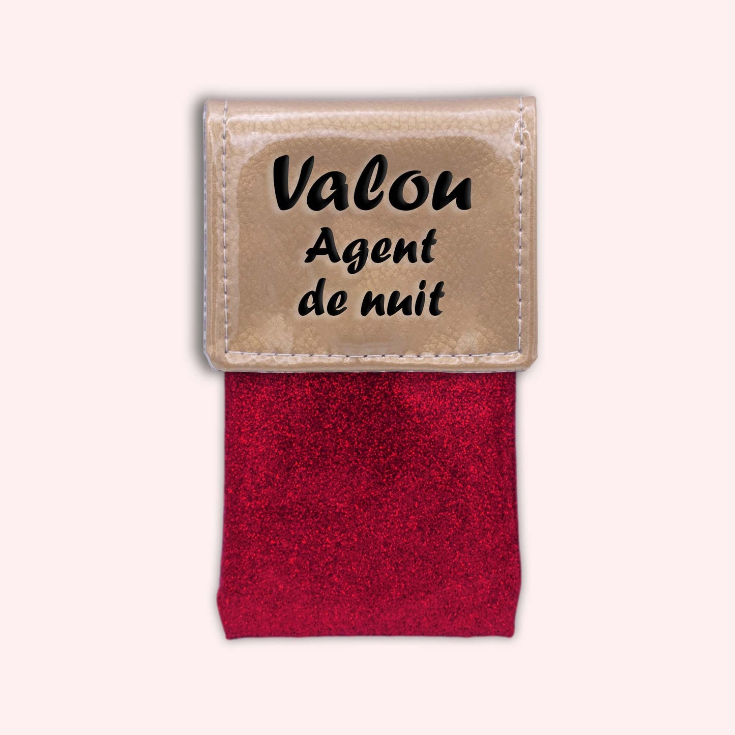 Two-tone pouch with gold flap