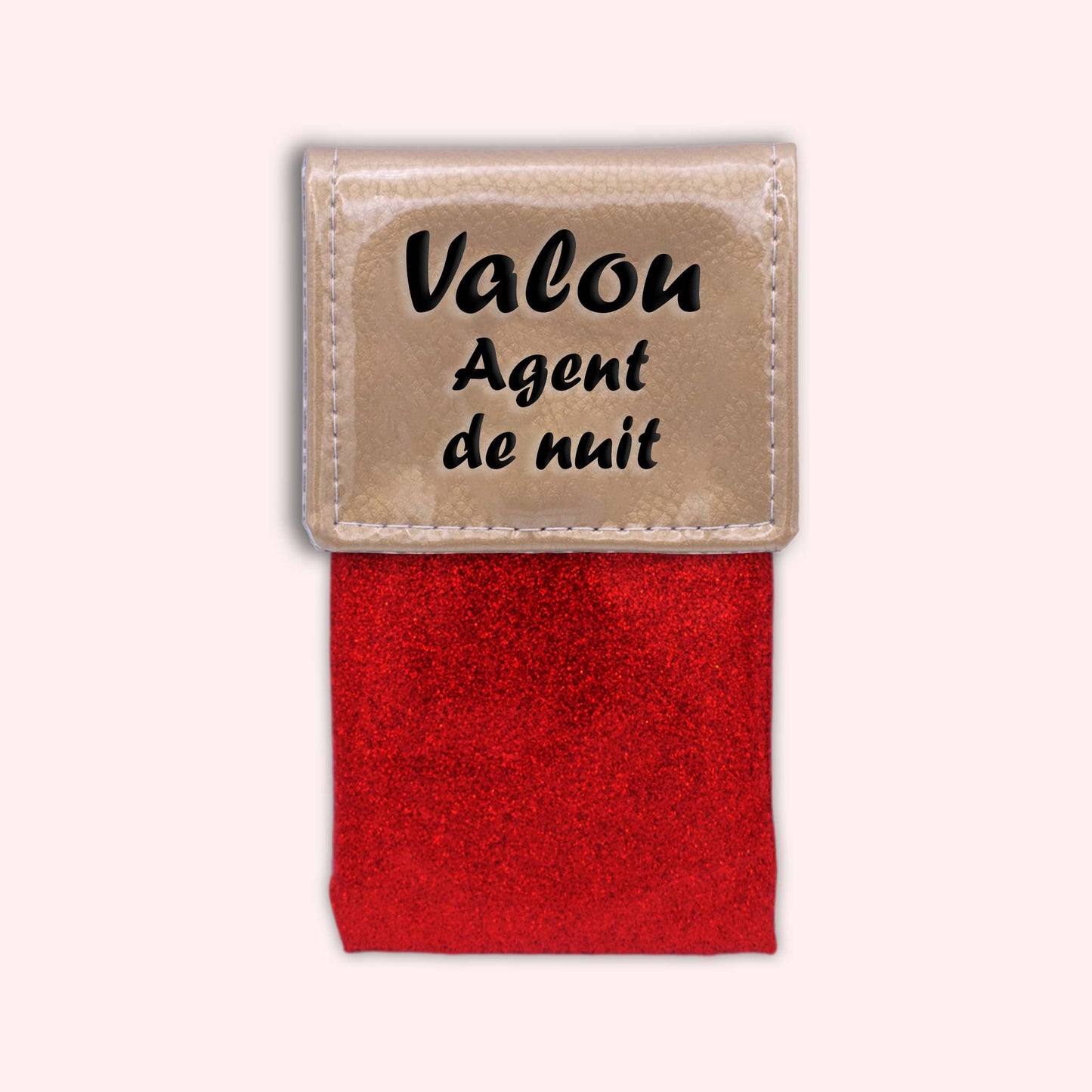 Two-tone pouch with gold flap