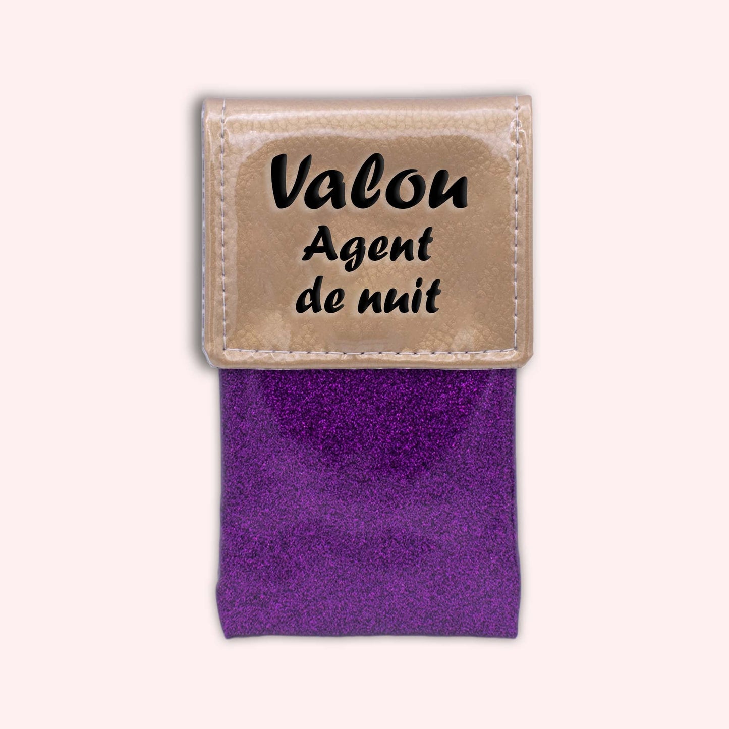 Two-tone pouch with gold flap