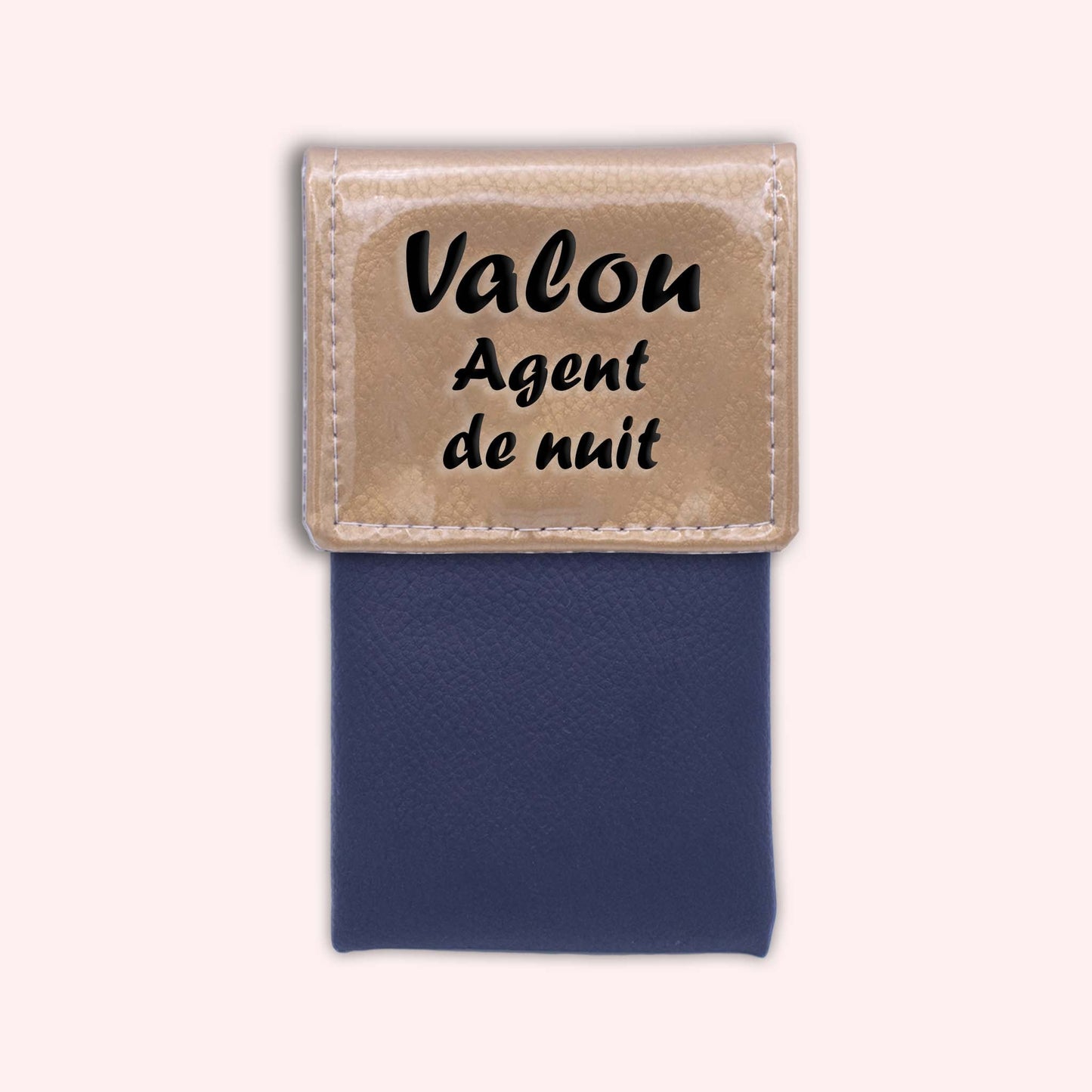 Two-tone pouch with gold flap