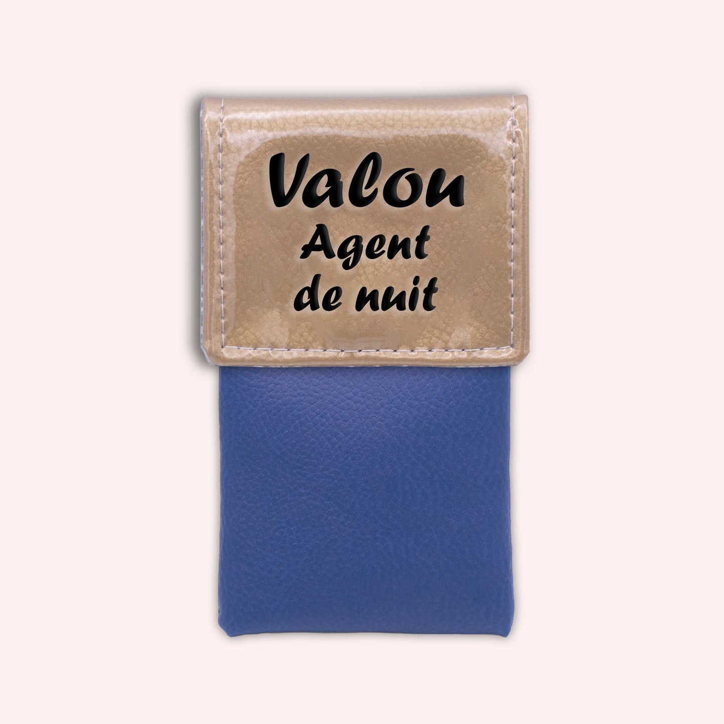 Two-tone pouch with gold flap