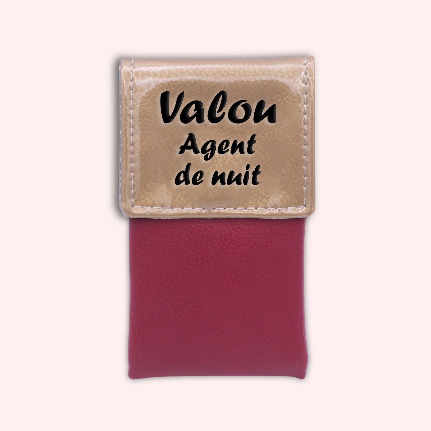 Two-tone pouch with gold flap