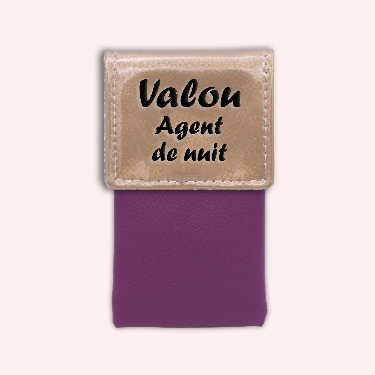 Two-tone pouch with gold flap