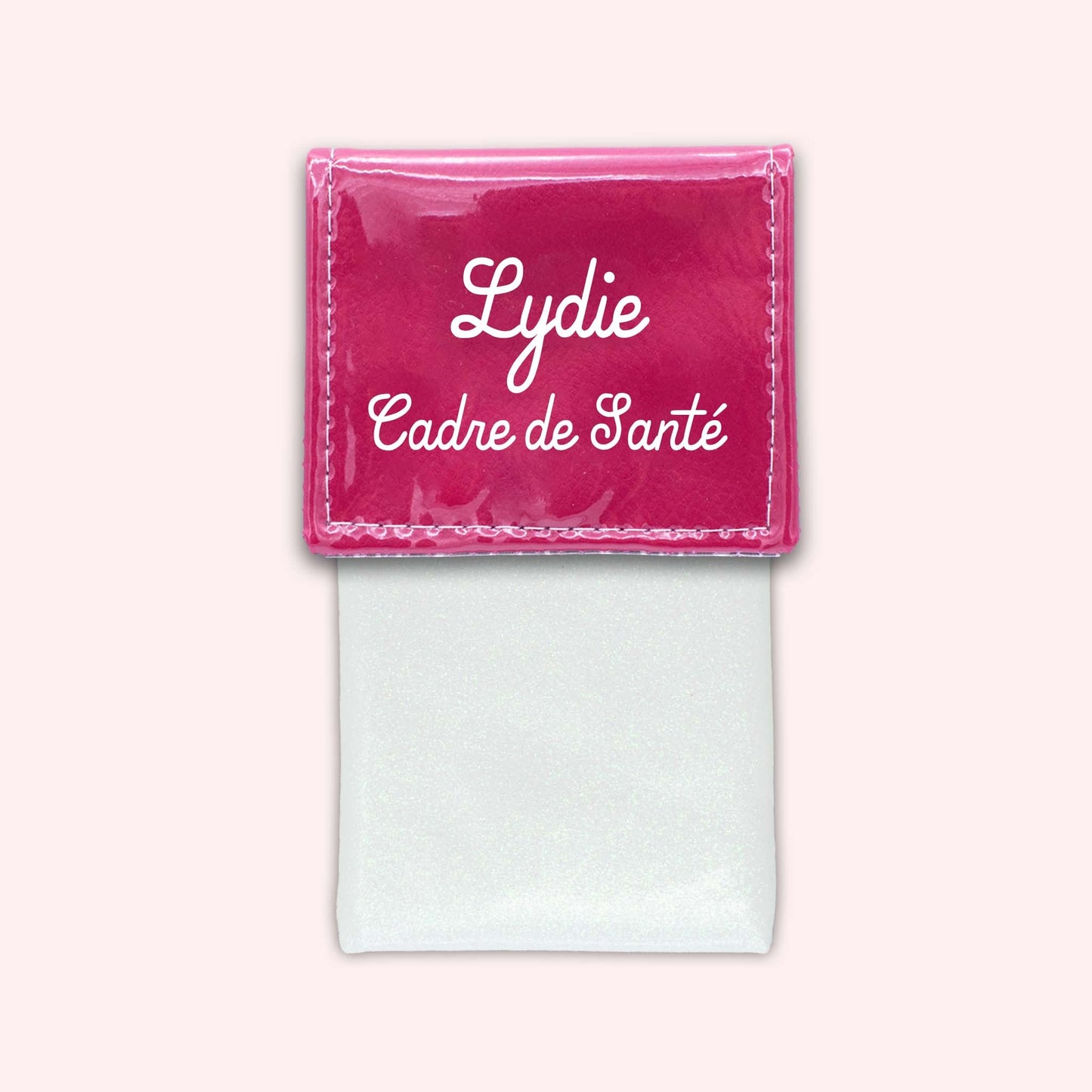 Two-tone Fuchsia flap pouch