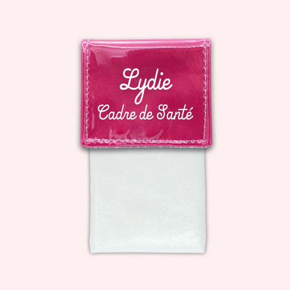 Two-tone Fuchsia flap pouch