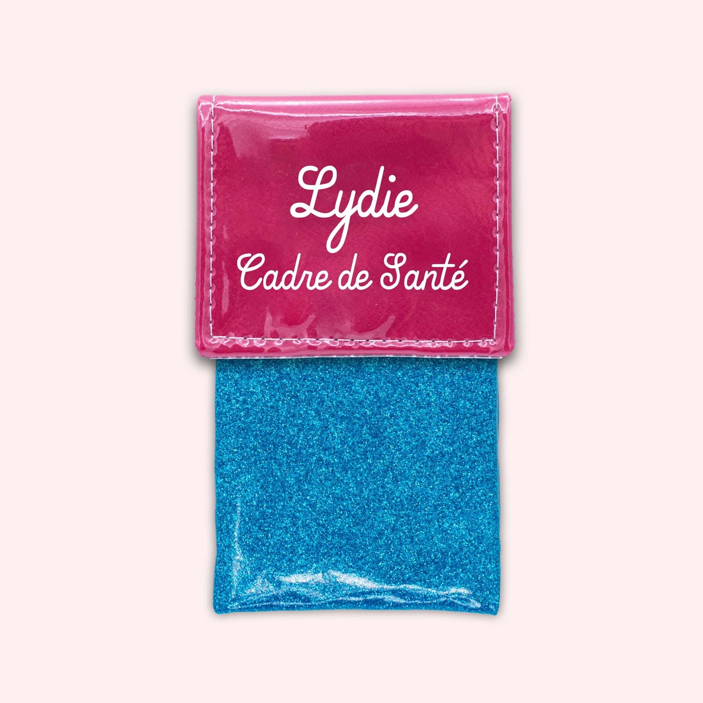 Two-tone Fuchsia flap pouch