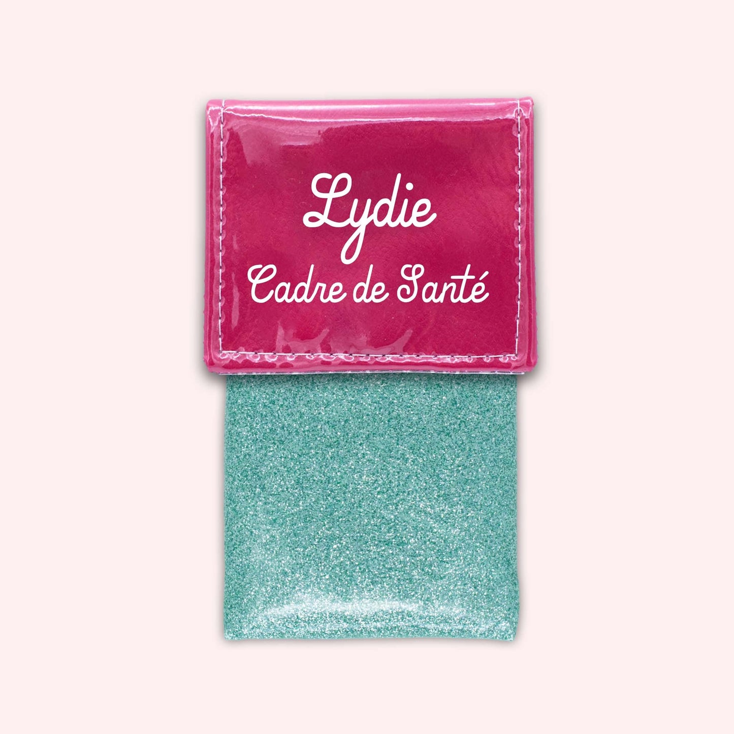 Two-tone Fuchsia flap pouch