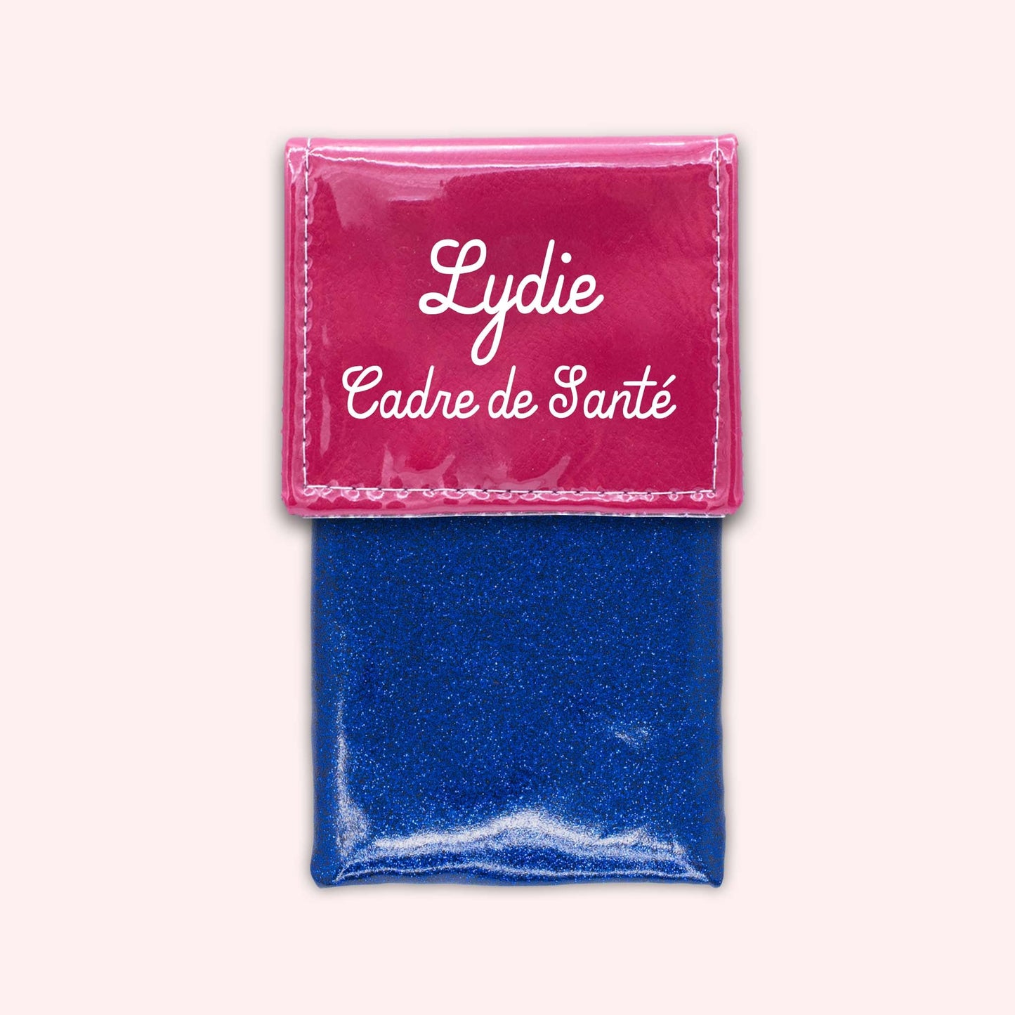 Two-tone Fuchsia flap pouch