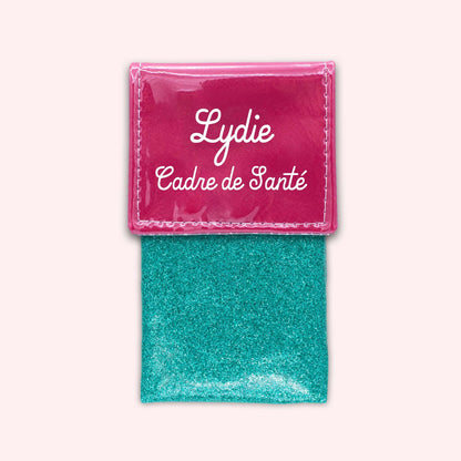 Two-tone Fuchsia flap pouch