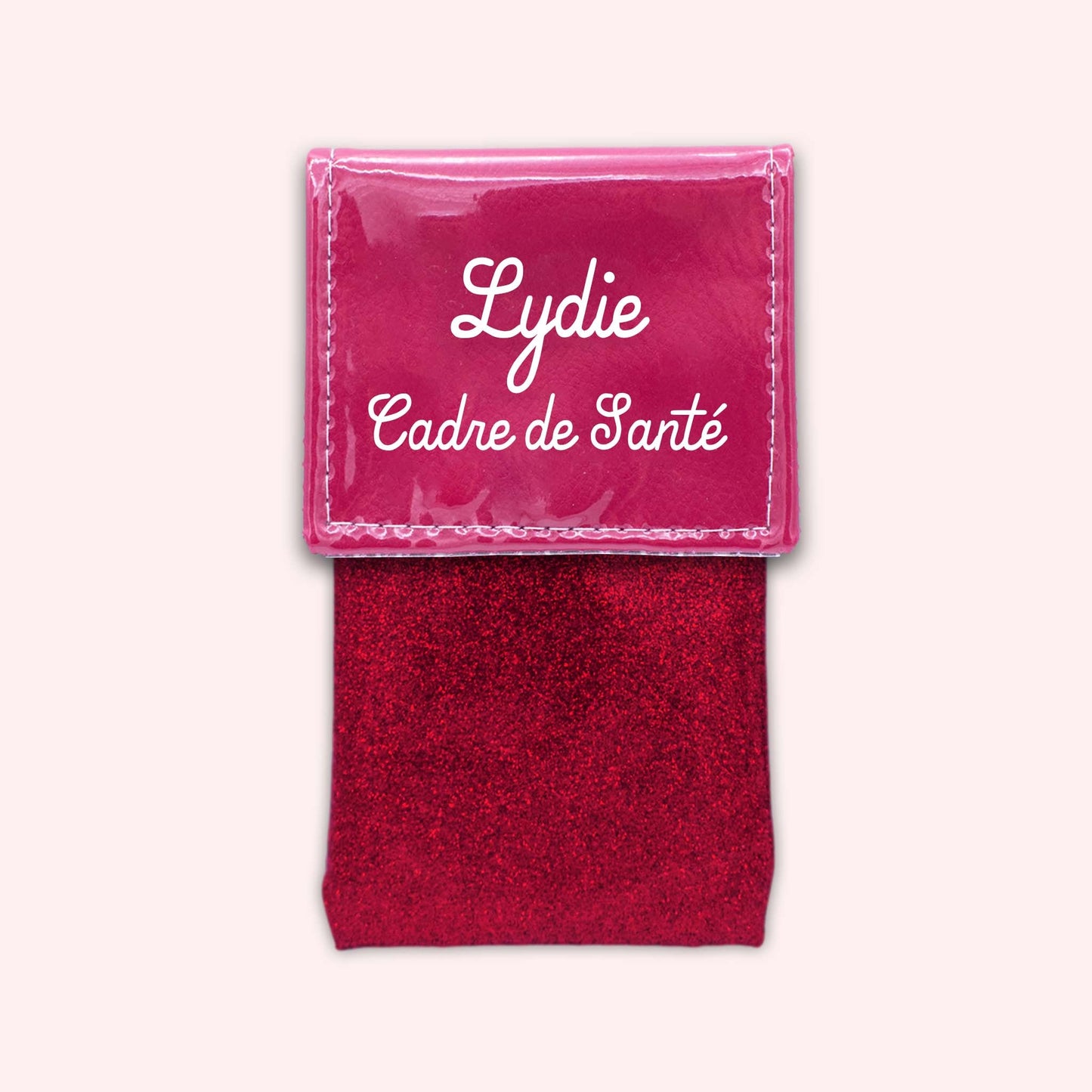 Two-tone Fuchsia flap pouch