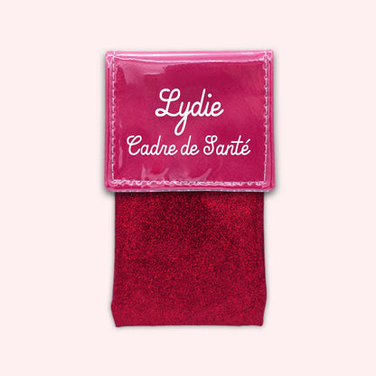 Two-tone Fuchsia flap pouch