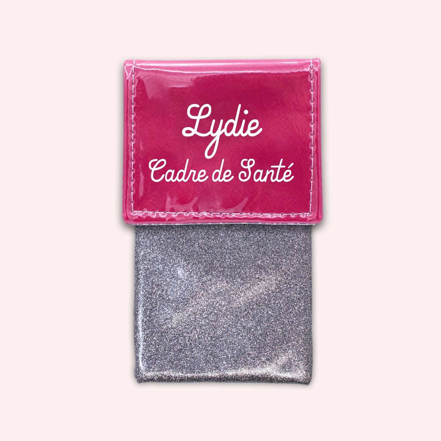 Pochette bicolore rabat Fuchsia