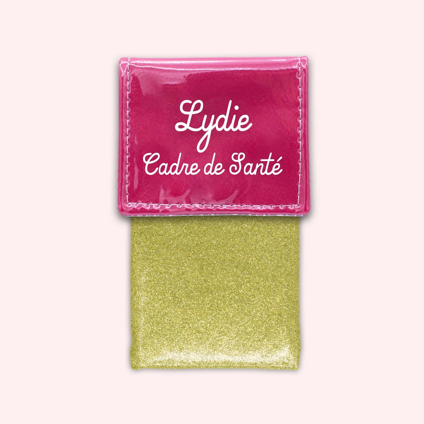 Two-tone Fuchsia flap pouch