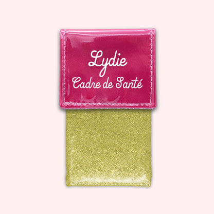 Two-tone Fuchsia flap pouch