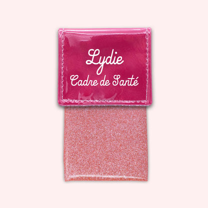 Pochette bicolore rabat Fuchsia