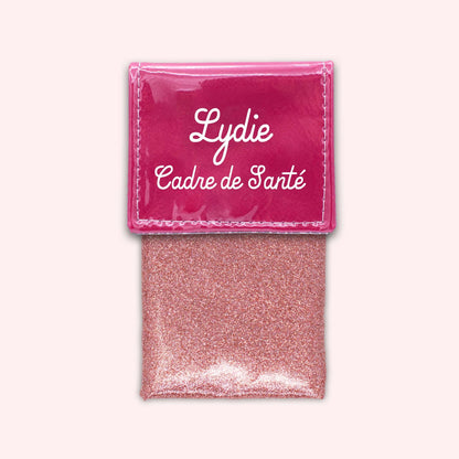 Two-tone Fuchsia flap pouch