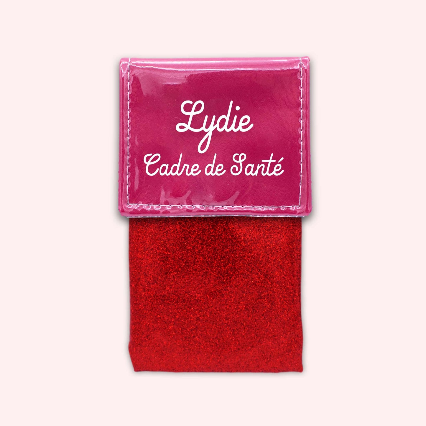 Two-tone Fuchsia flap pouch