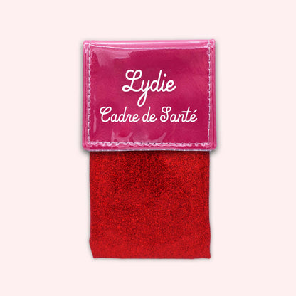 Two-tone Fuchsia flap pouch