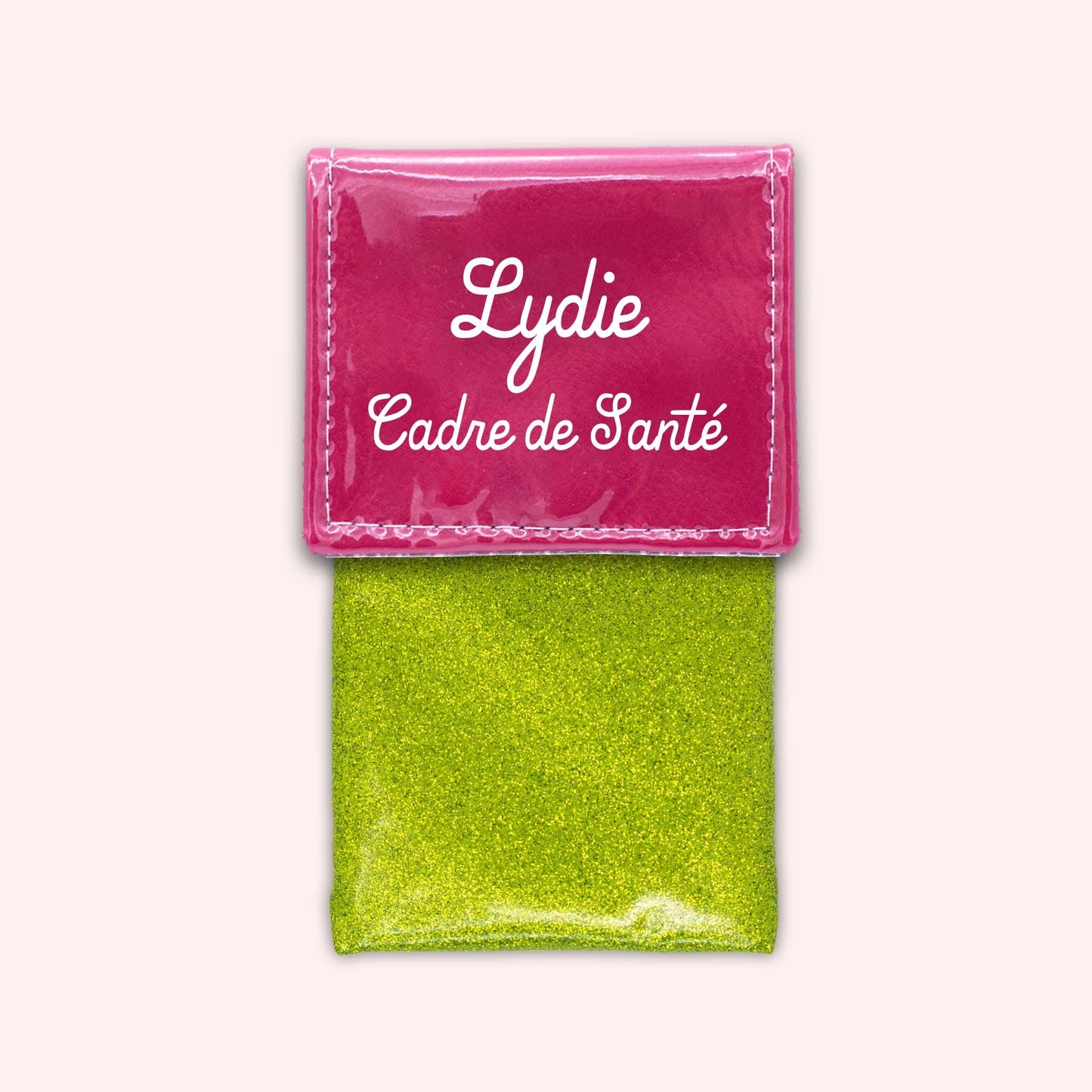 Two-tone Fuchsia flap pouch