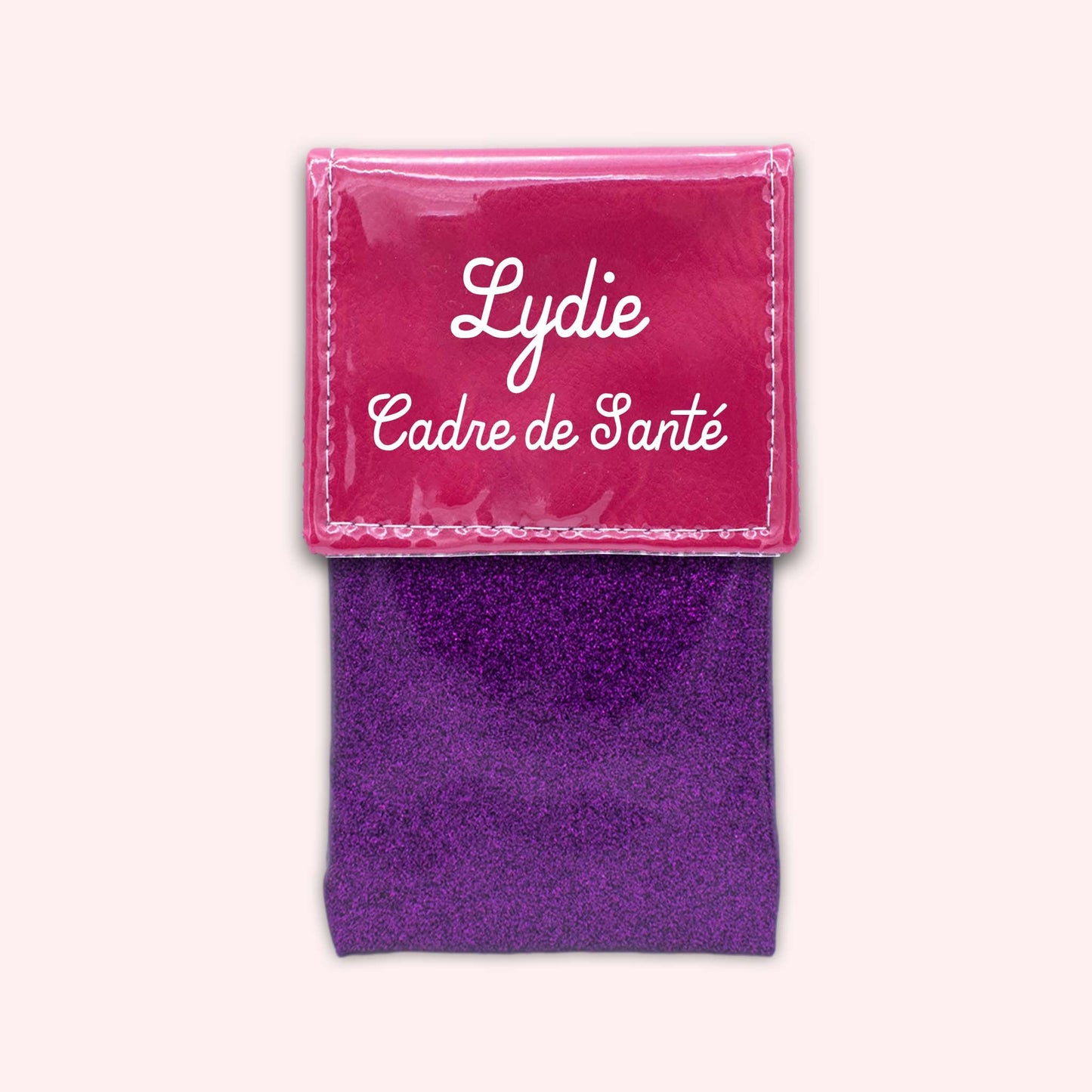 Two-tone Fuchsia flap pouch