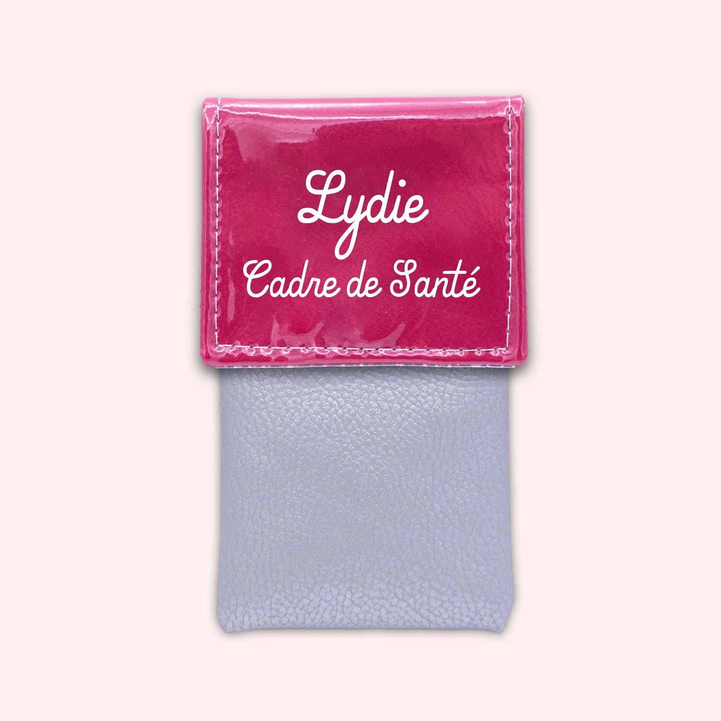 Two-tone Fuchsia flap pouch