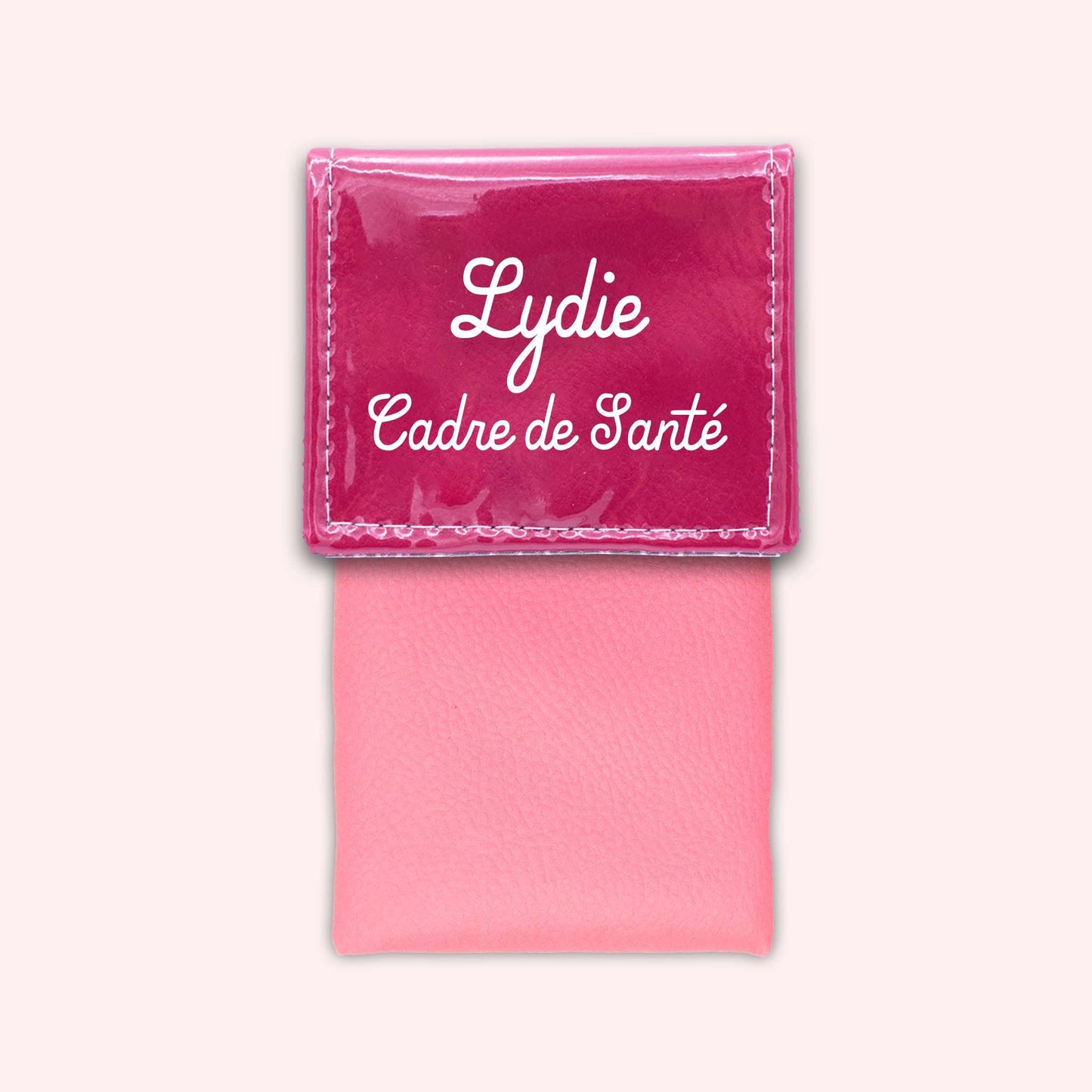 Two-tone Fuchsia flap pouch