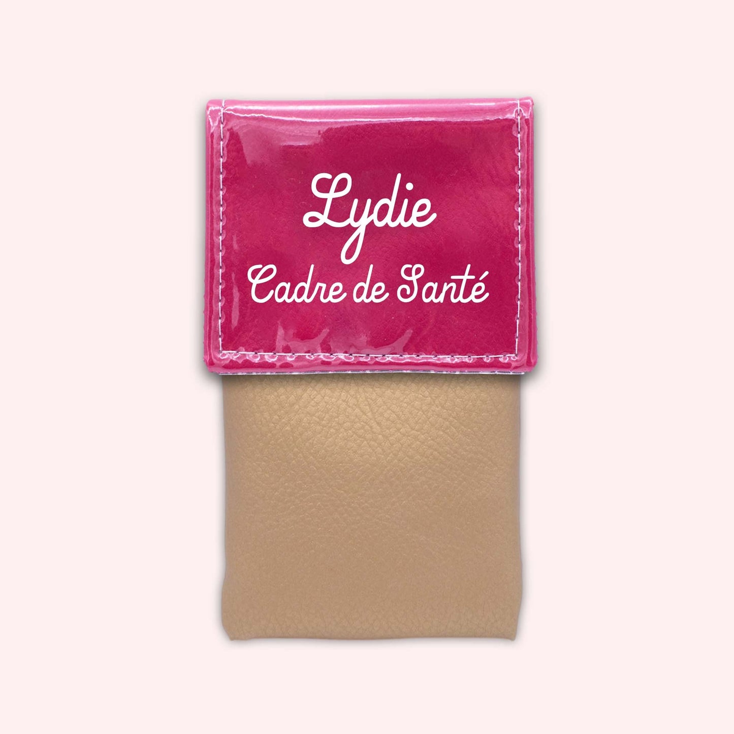 Two-tone Fuchsia flap pouch