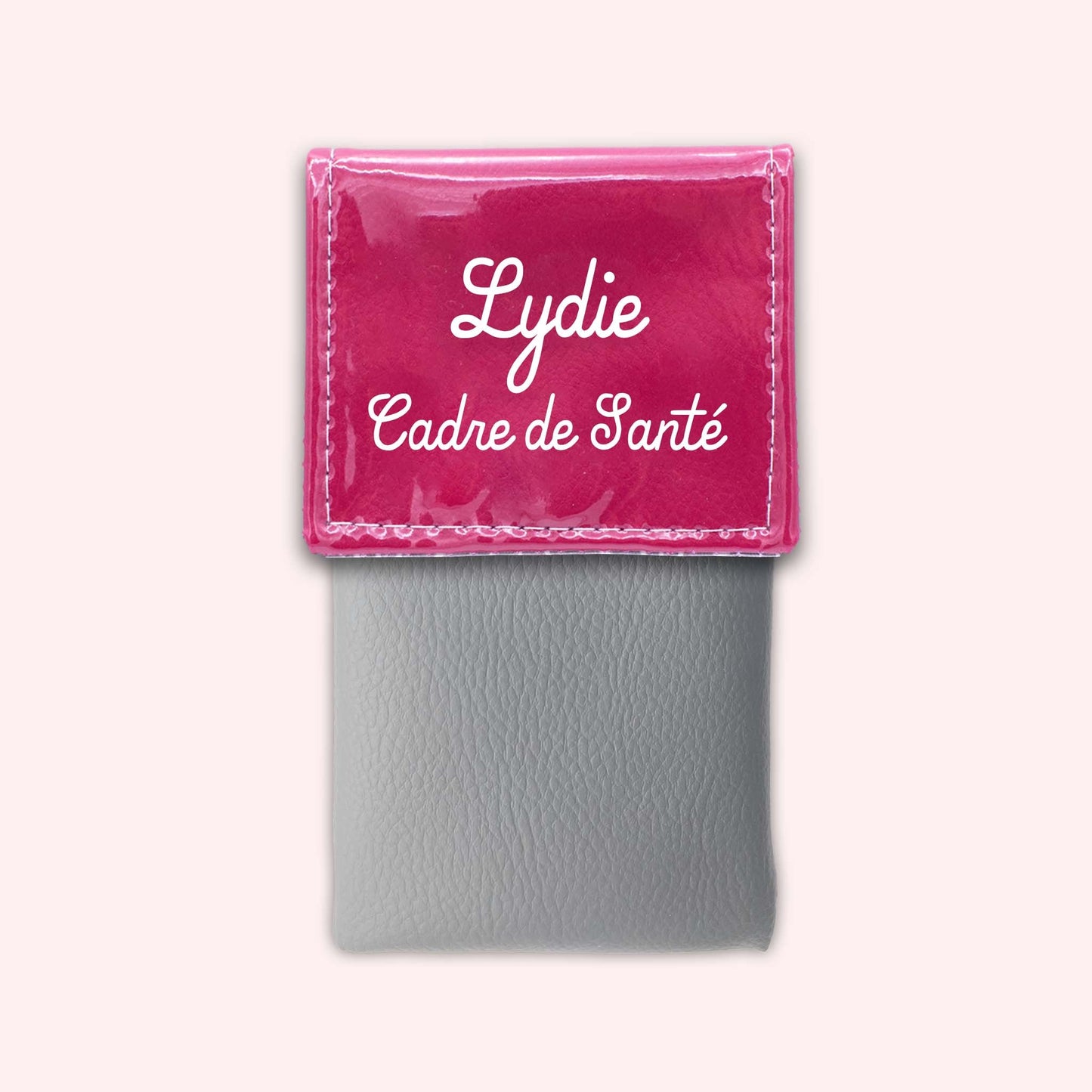 Two-tone Fuchsia flap pouch