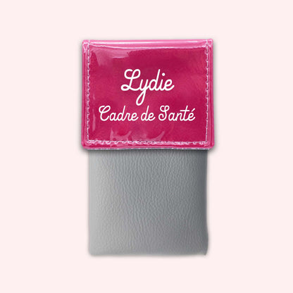 Two-tone Fuchsia flap pouch