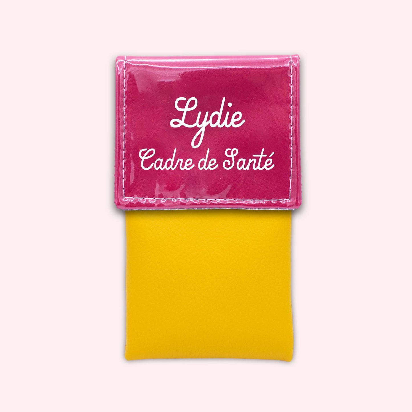 Two-tone Fuchsia flap pouch