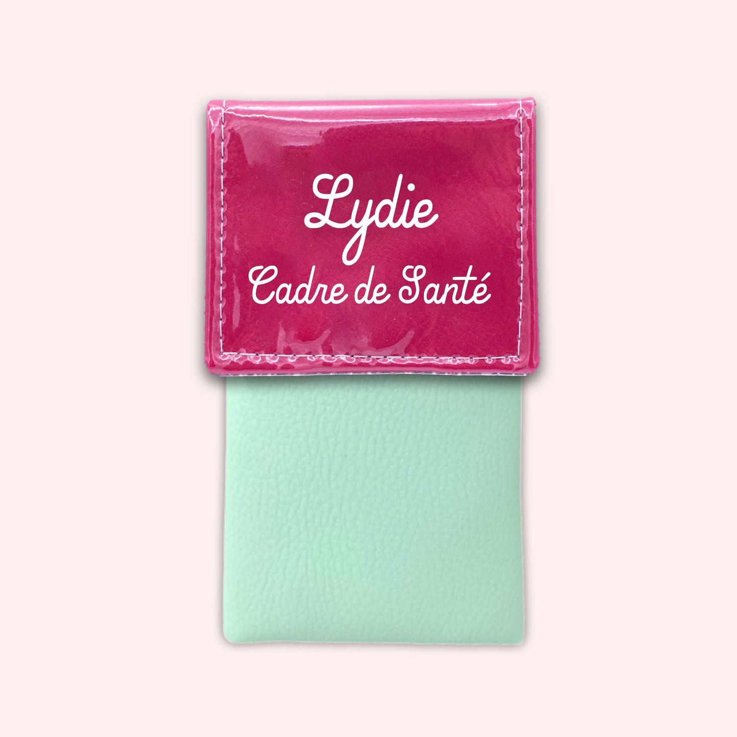 Two-tone Fuchsia flap pouch