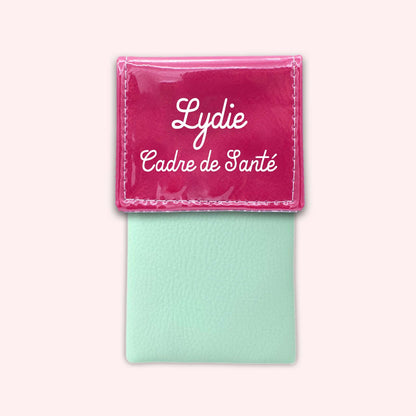Two-tone Fuchsia flap pouch