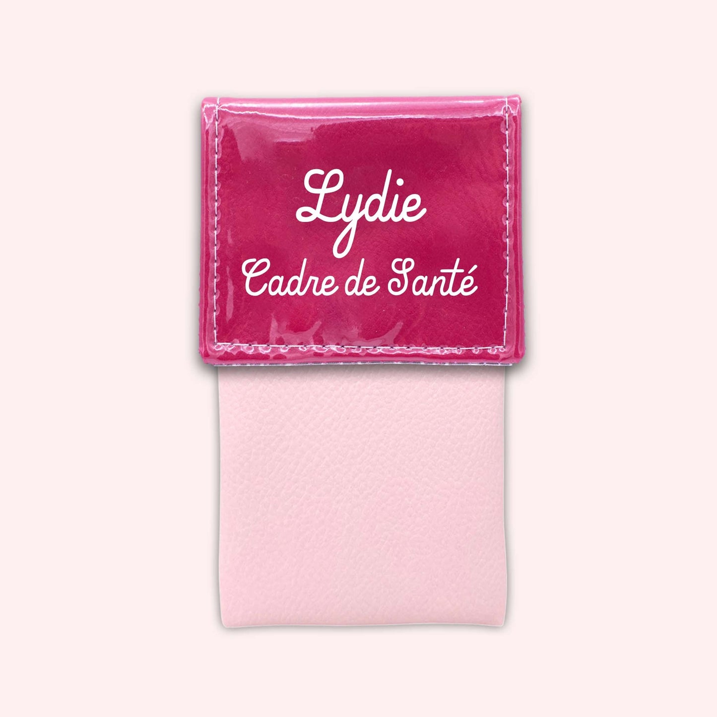 Two-tone Fuchsia flap pouch