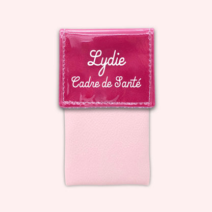 Two-tone Fuchsia flap pouch