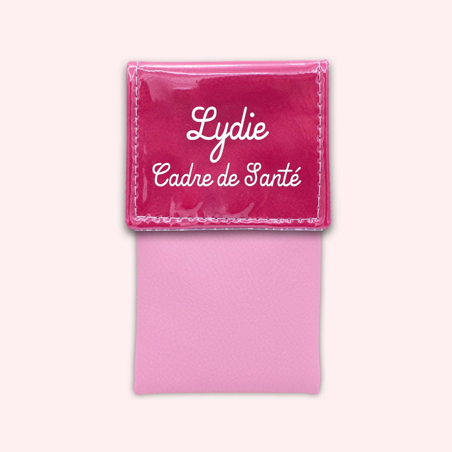 Two-tone Fuchsia flap pouch