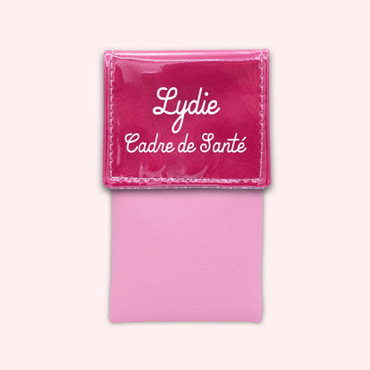 Two-tone Fuchsia flap pouch