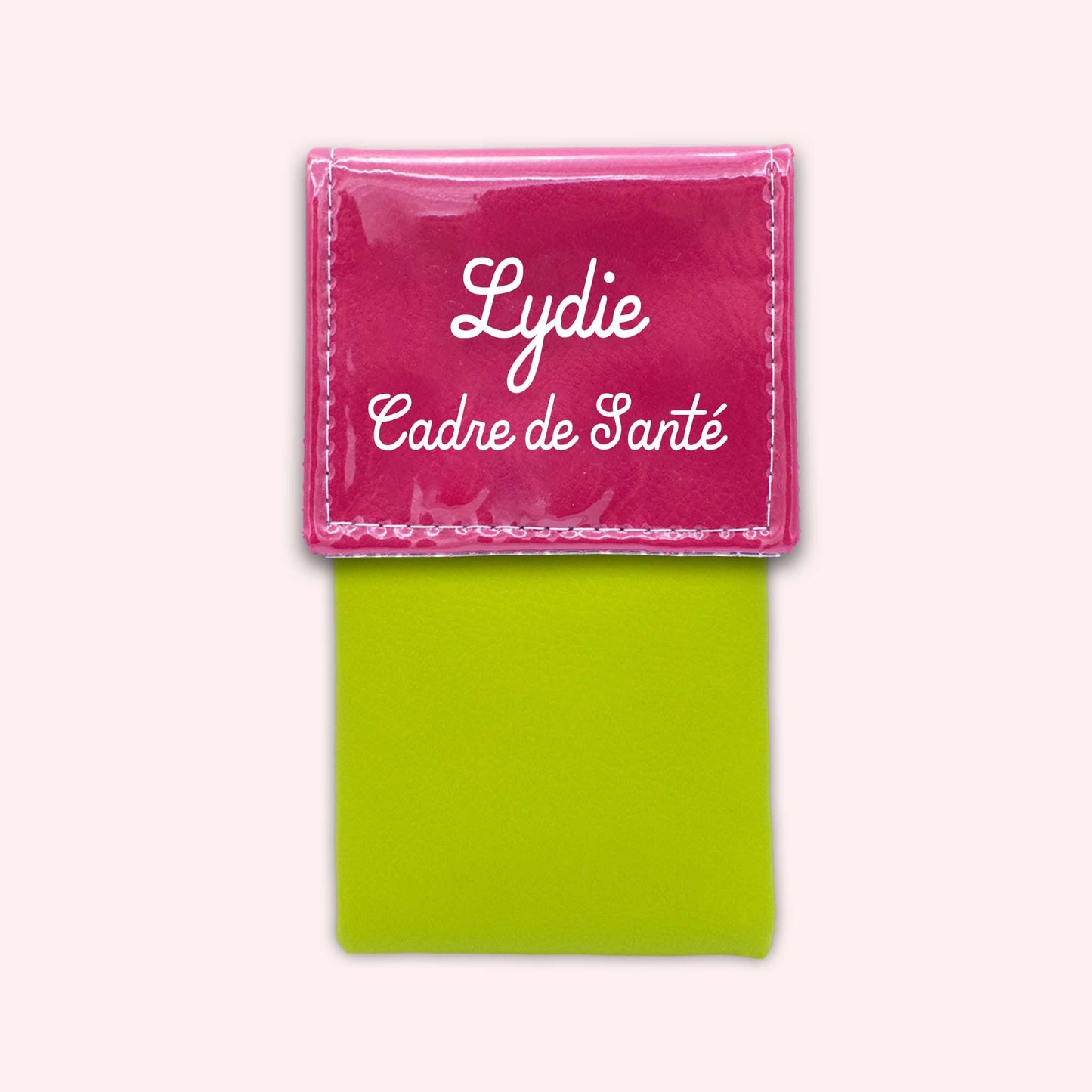 Two-tone Fuchsia flap pouch