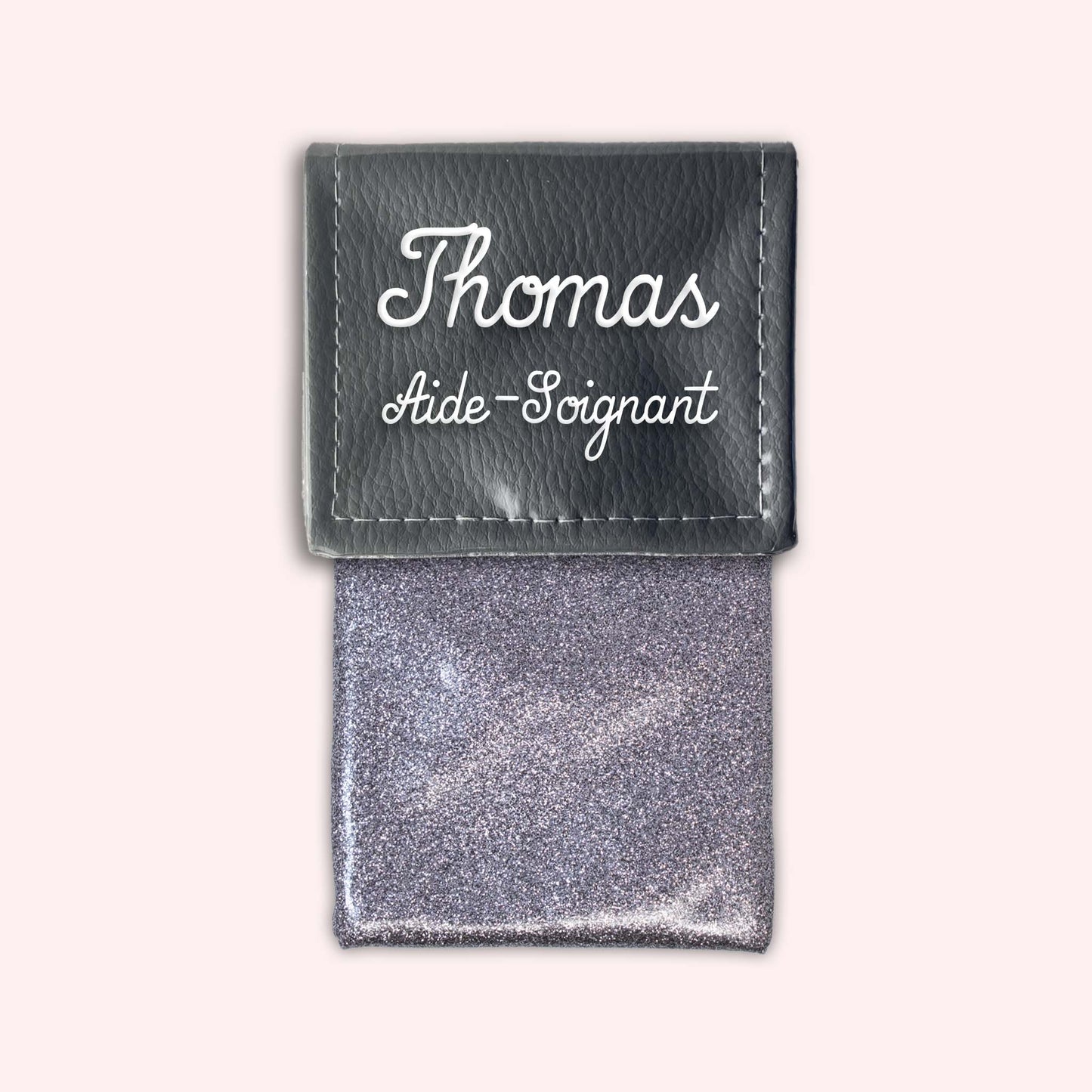 Pochette bicolore rabat Gris foncé