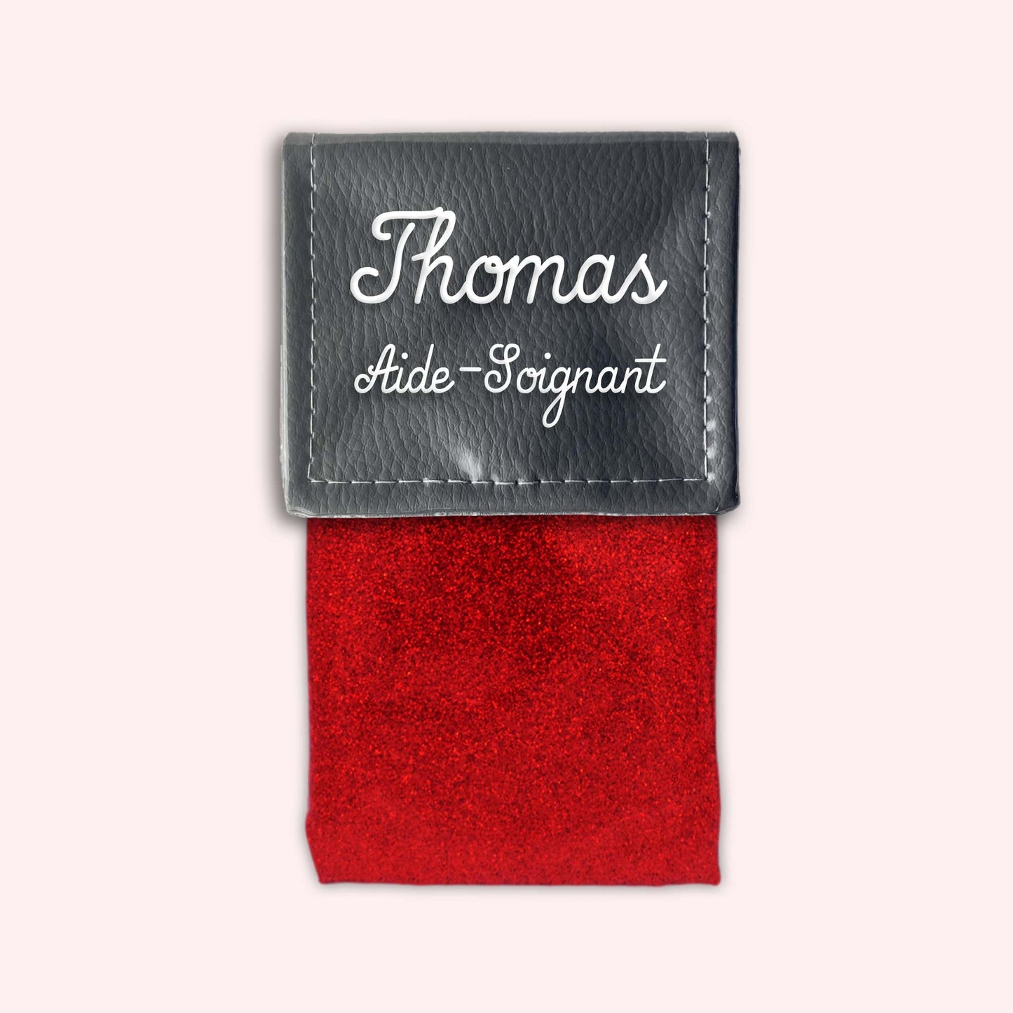 Pochette bicolore rabat Gris foncé