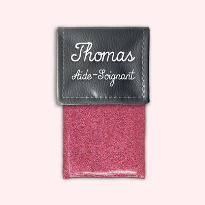 Pochette bicolore rabat Gris foncé