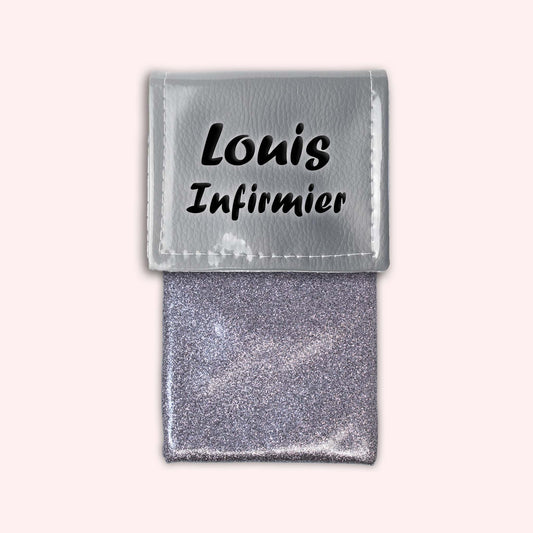 Pochette bicolore rabat Gris souris