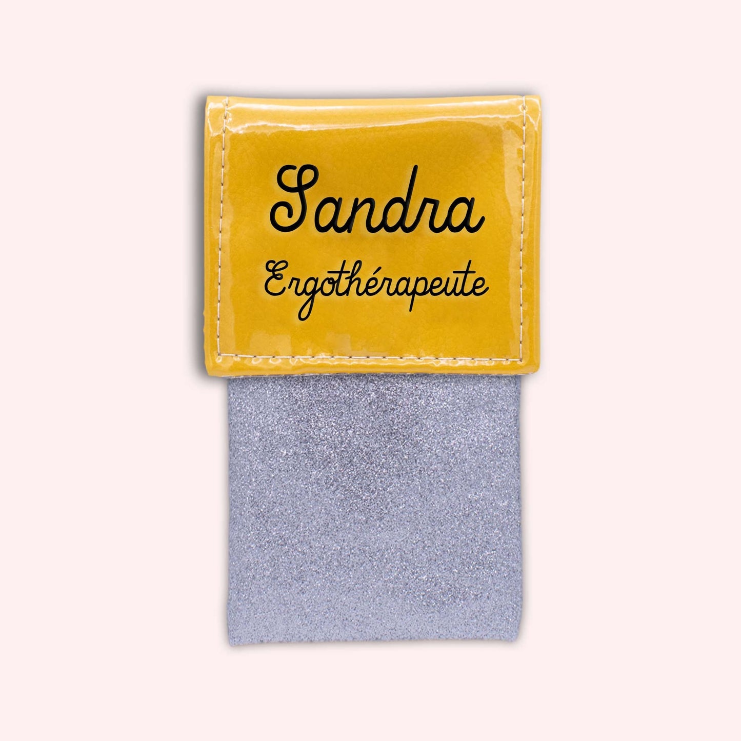 Two-tone yellow flap pouch