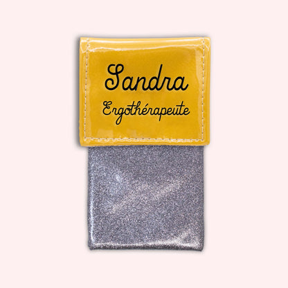 Pochette bicolore rabat Jaune
