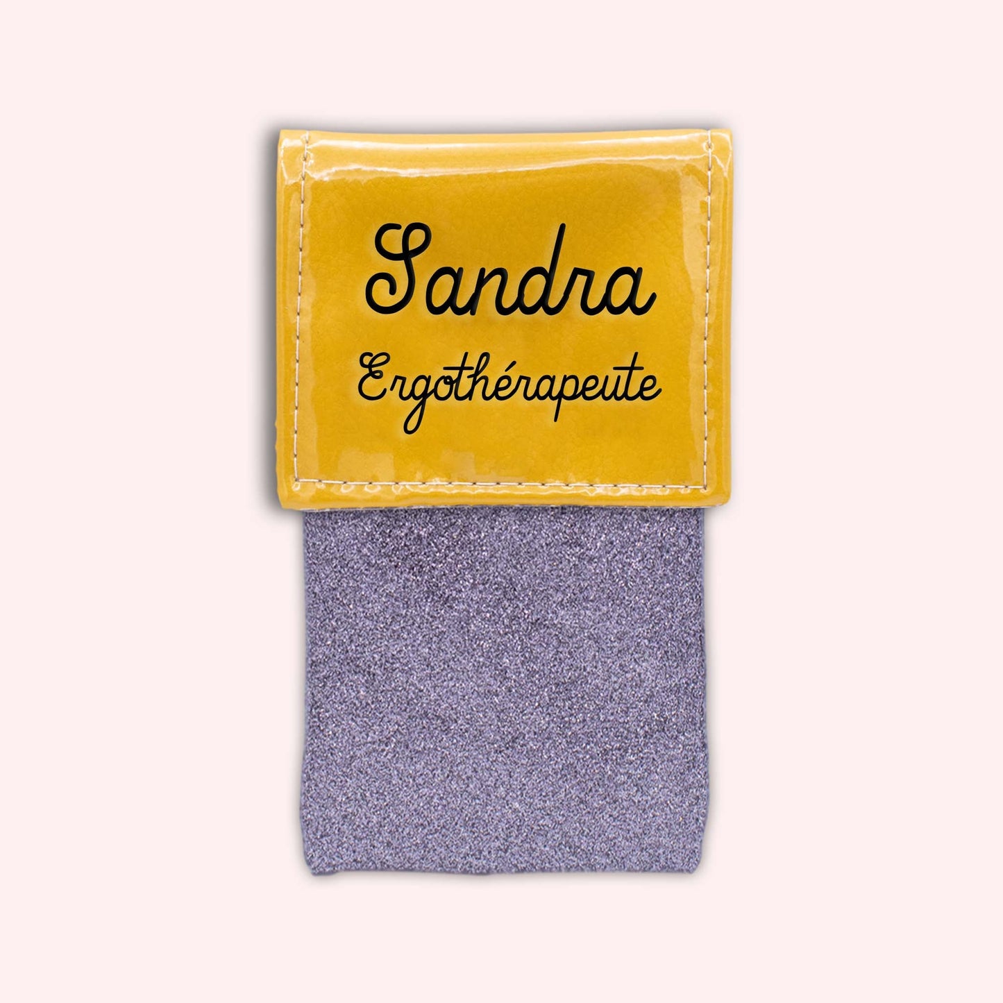 Two-tone yellow flap pouch