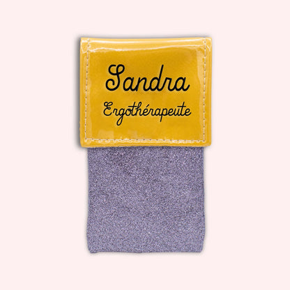 Two-tone yellow flap pouch